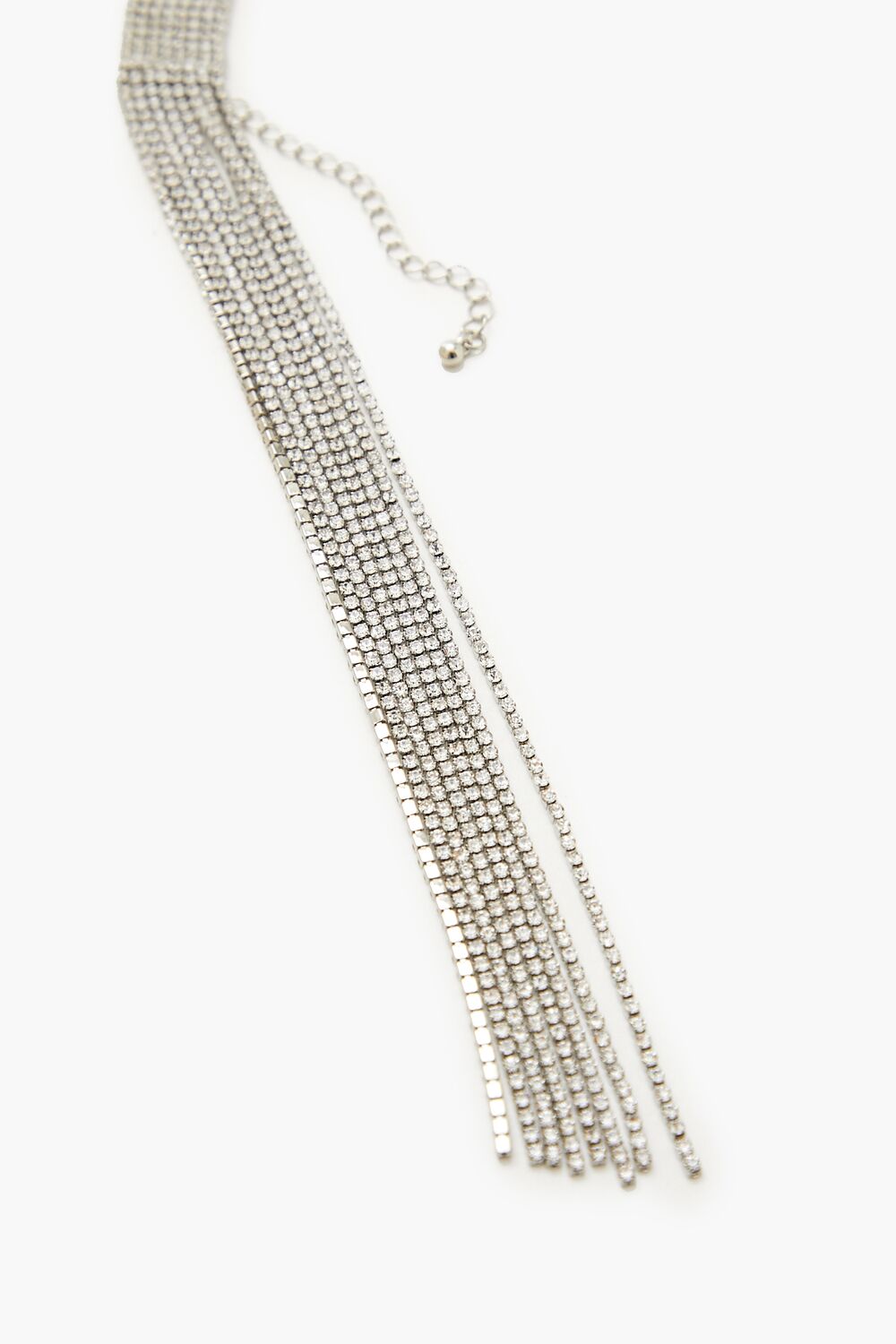Rhinestone Fringe Choker Necklace