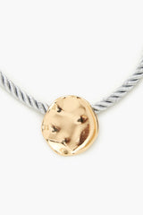 Hammered Pendant Rope Necklace
