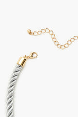 Hammered Pendant Rope Necklace