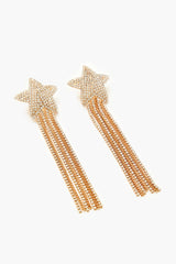 Rhinestone Star Drop Earrings