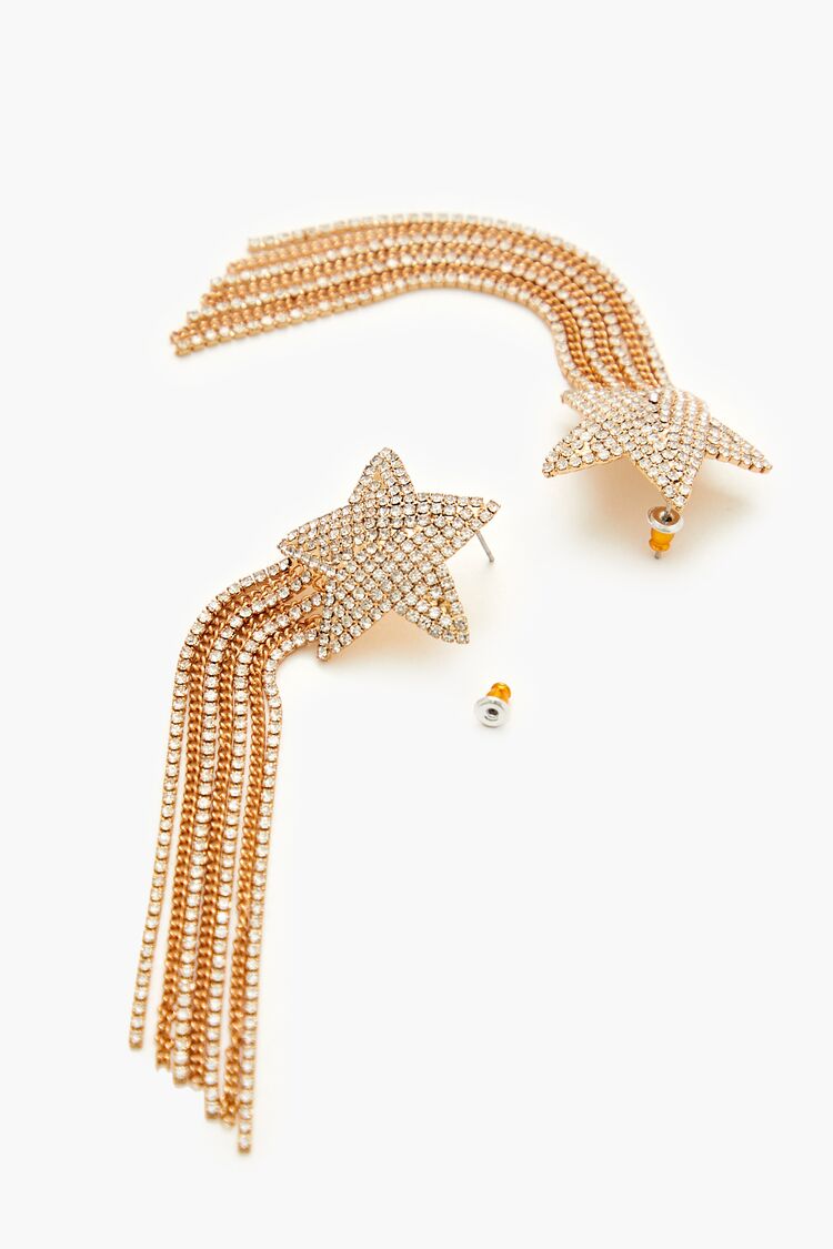 Rhinestone Star Drop Earrings