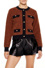 Two-Tone Cardigan Sweater