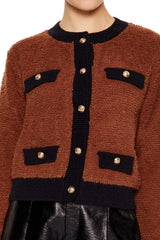 Two-Tone Cardigan Sweater