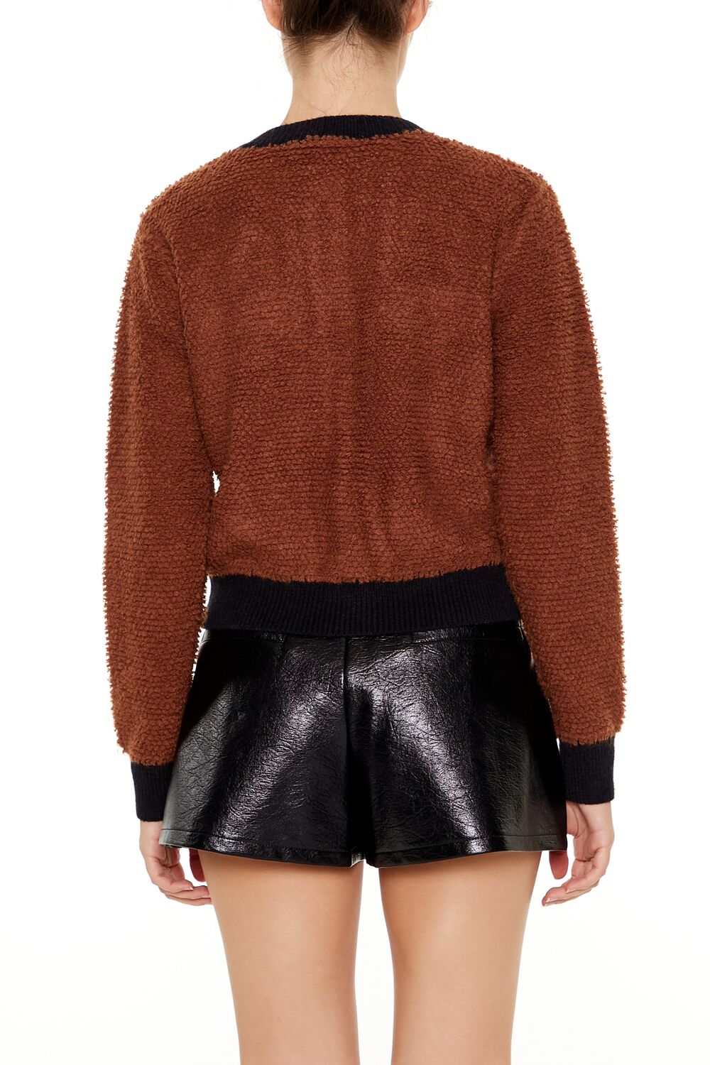 Two-Tone Cardigan Sweater