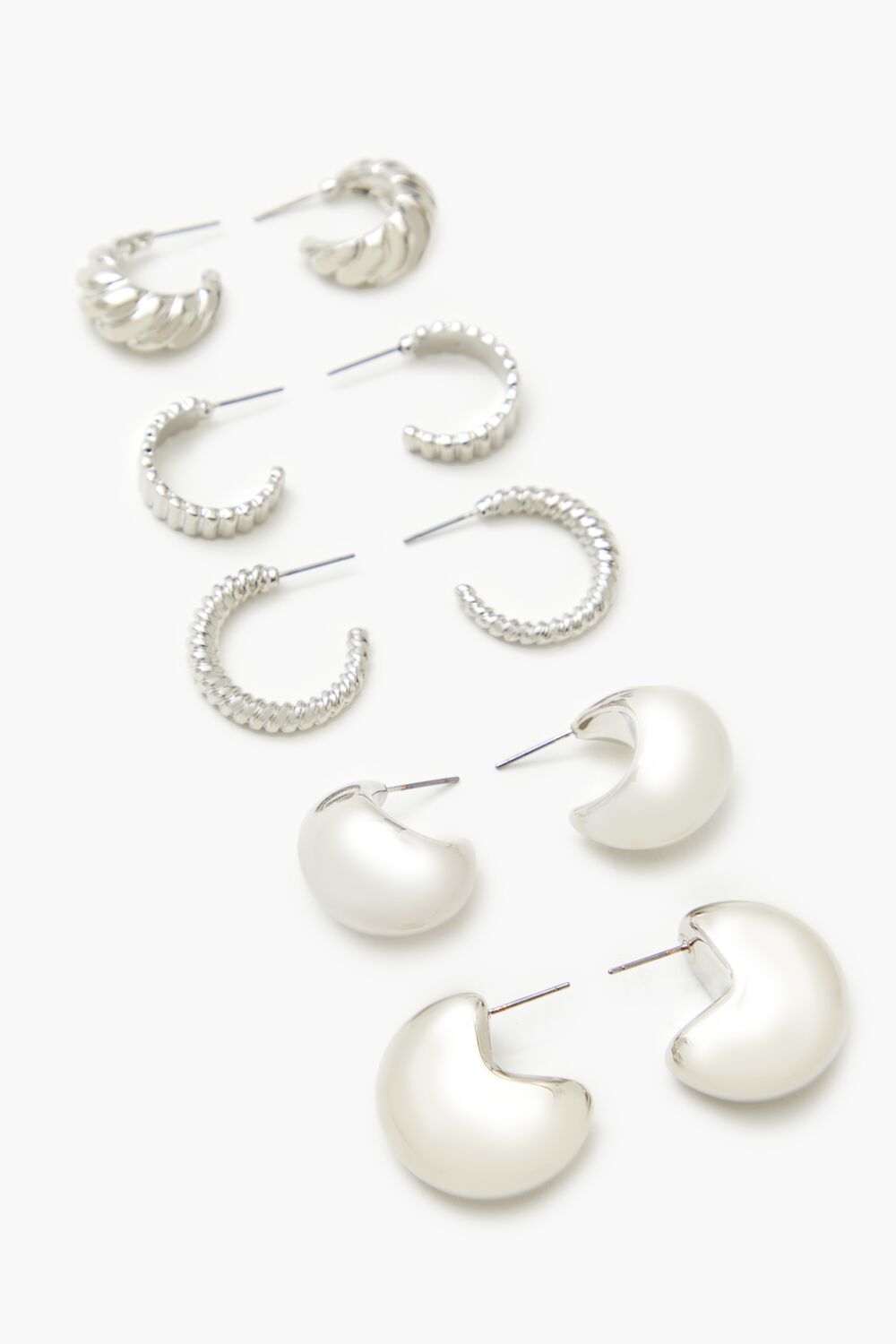 Twisted & Etched Hoop Earring Set