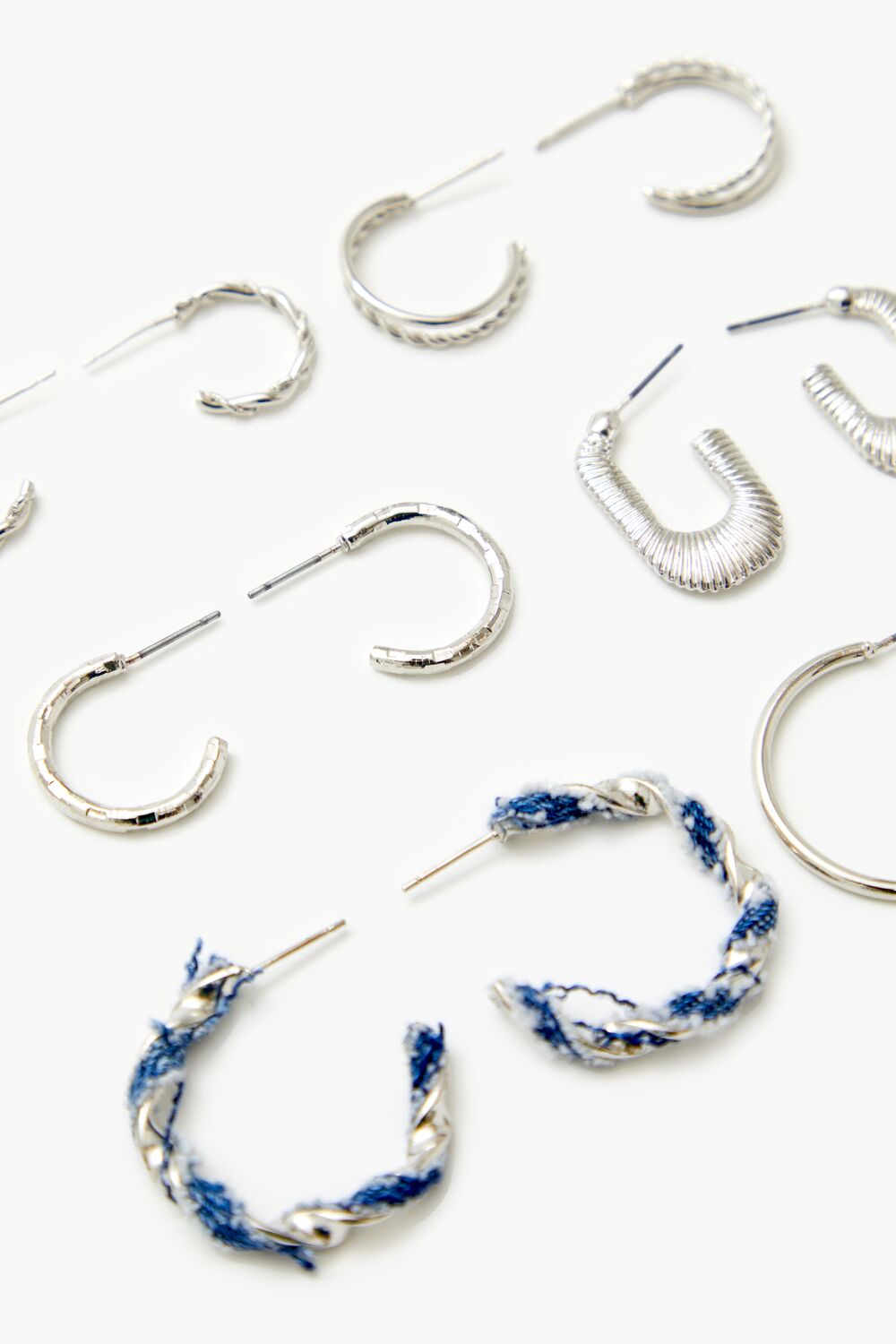 Twisted String Hoop Earring Set