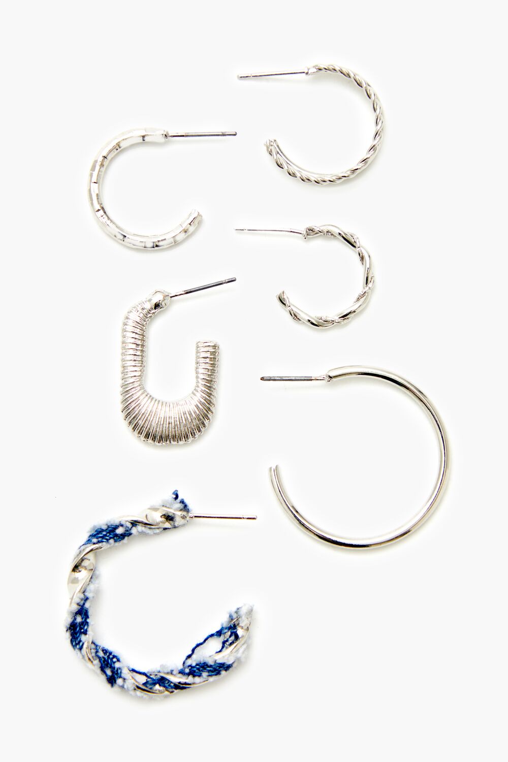 Twisted String Hoop Earring Set