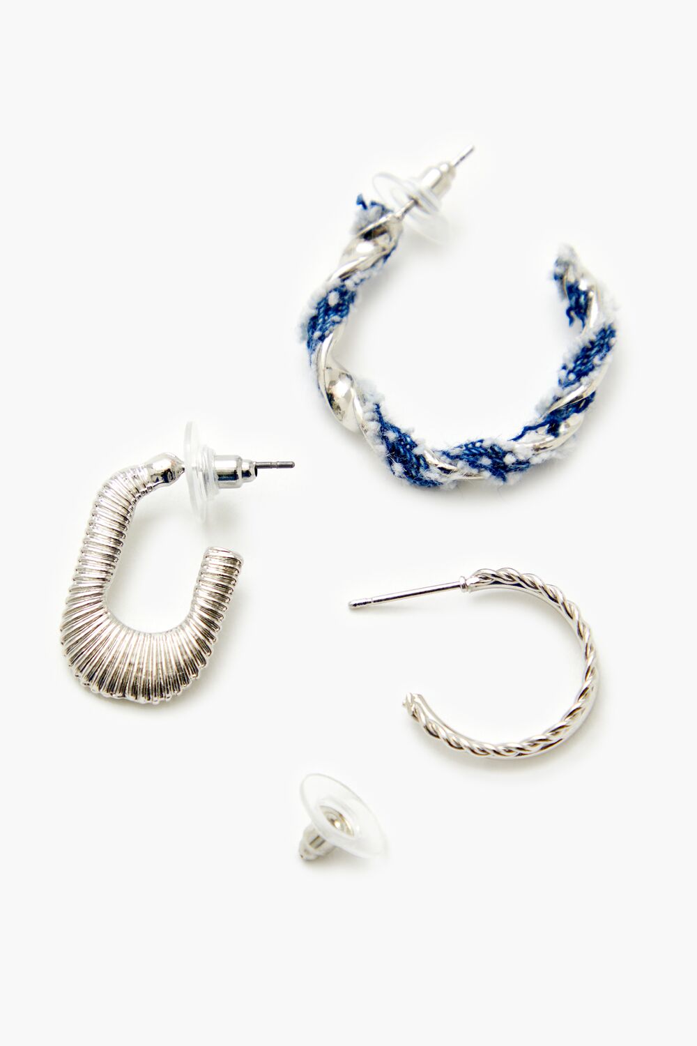 Twisted String Hoop Earring Set