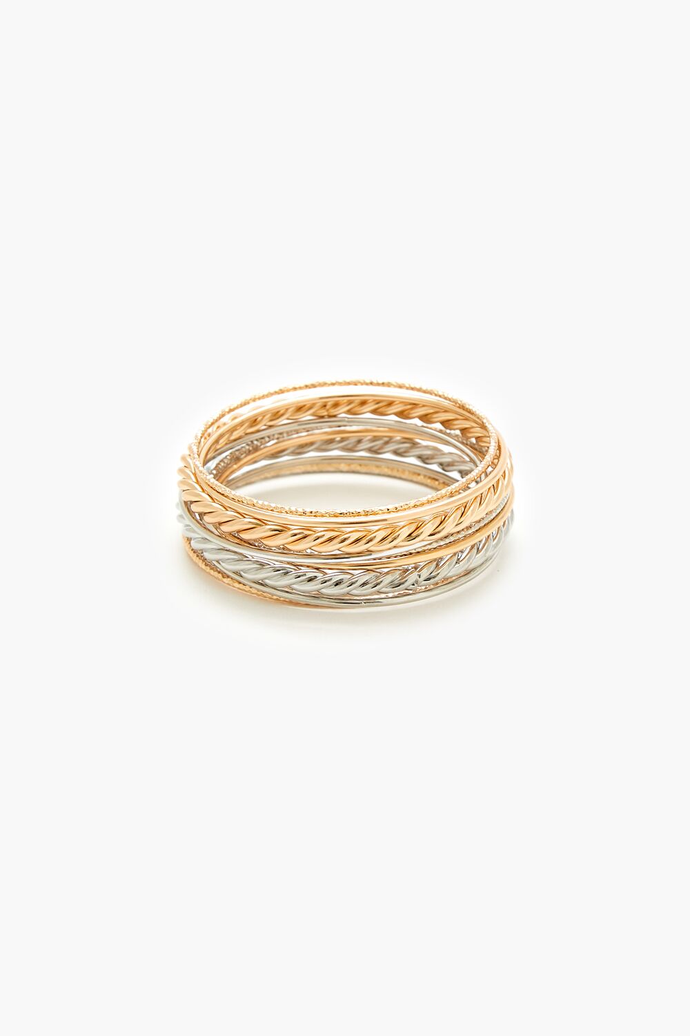 Etched & Twisted Bangle Bracelet Set