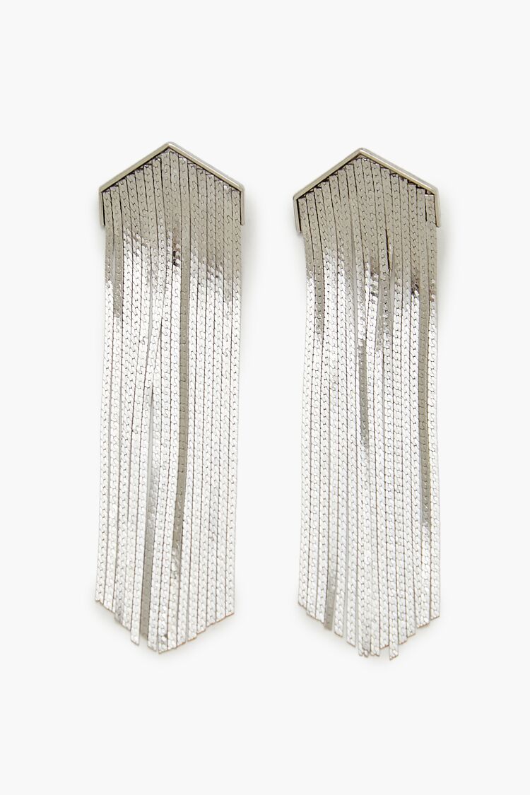 Herringbone Fringe Drop Earrings