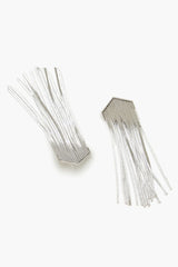 Herringbone Fringe Drop Earrings