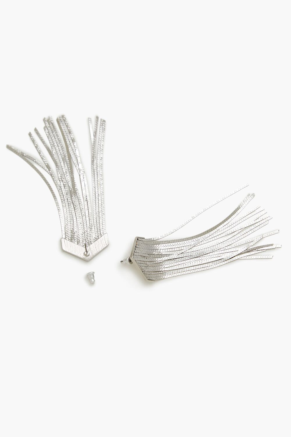 Herringbone Fringe Drop Earrings