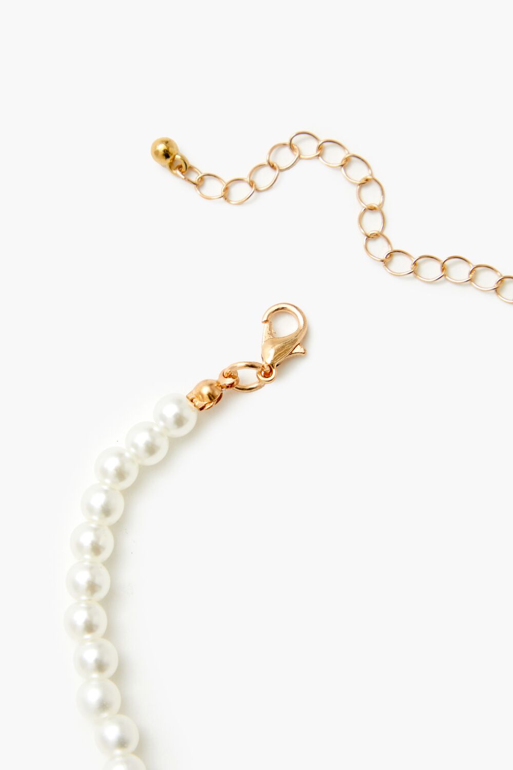 Faux Pearl Bow Pendant Necklace