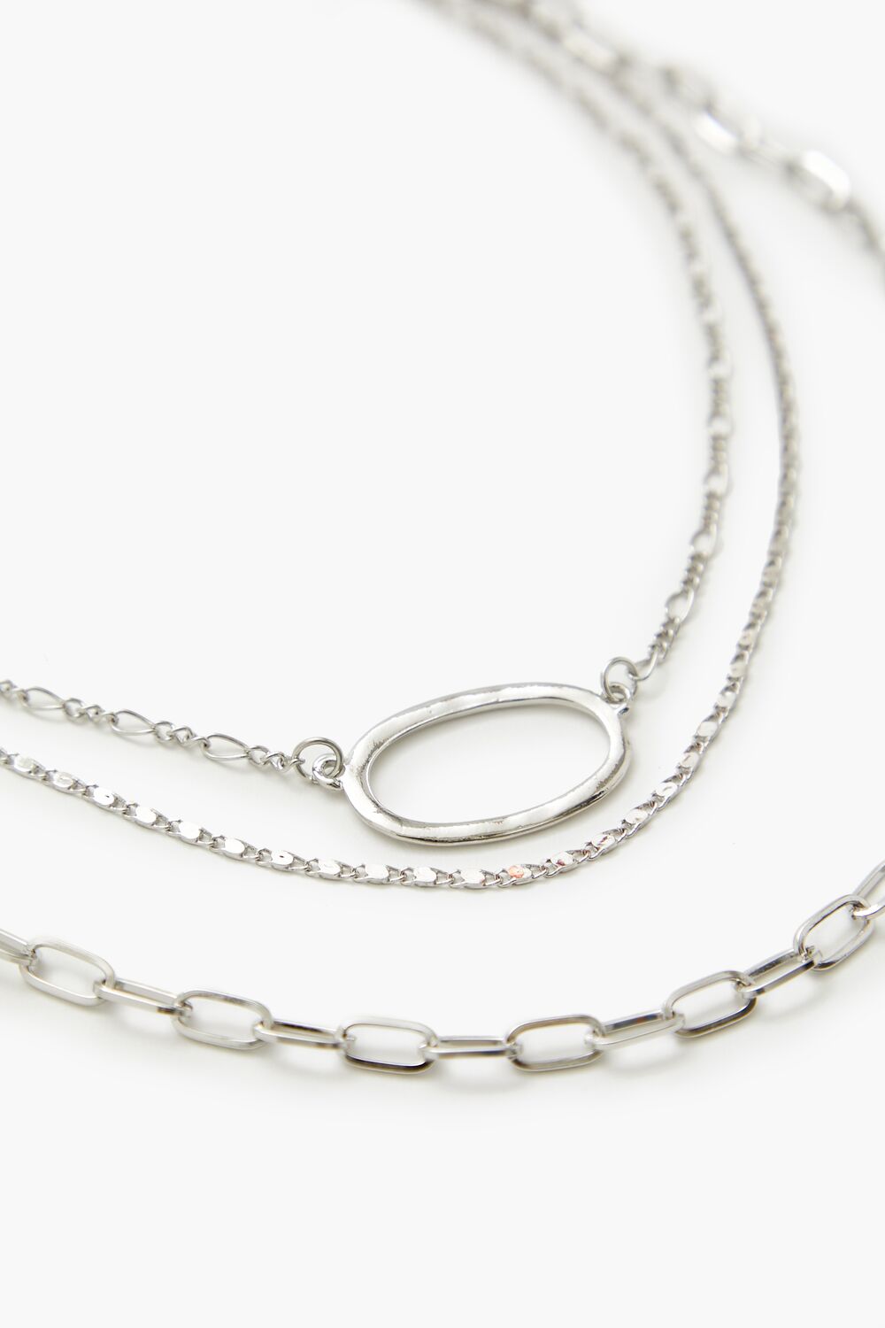 Layered Hammered Ring Necklace