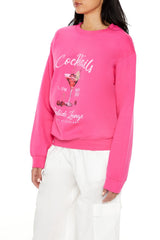 Cocktails Fleece Pullover
