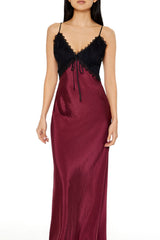Two-Tone Maxi Slip Dress