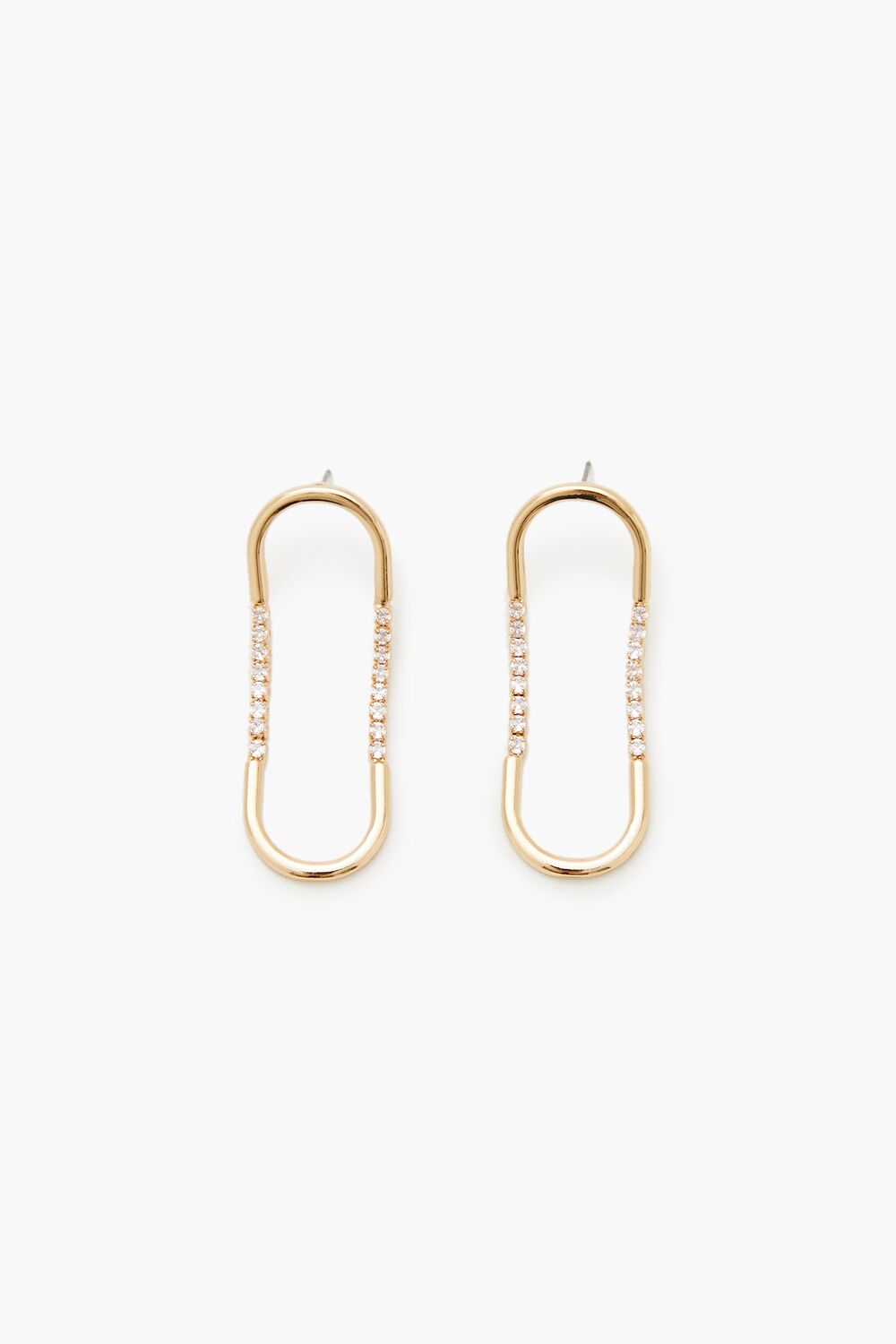 Geo Rhinestone Drop Earrings