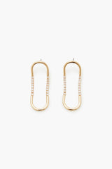 Geo Rhinestone Drop Earrings