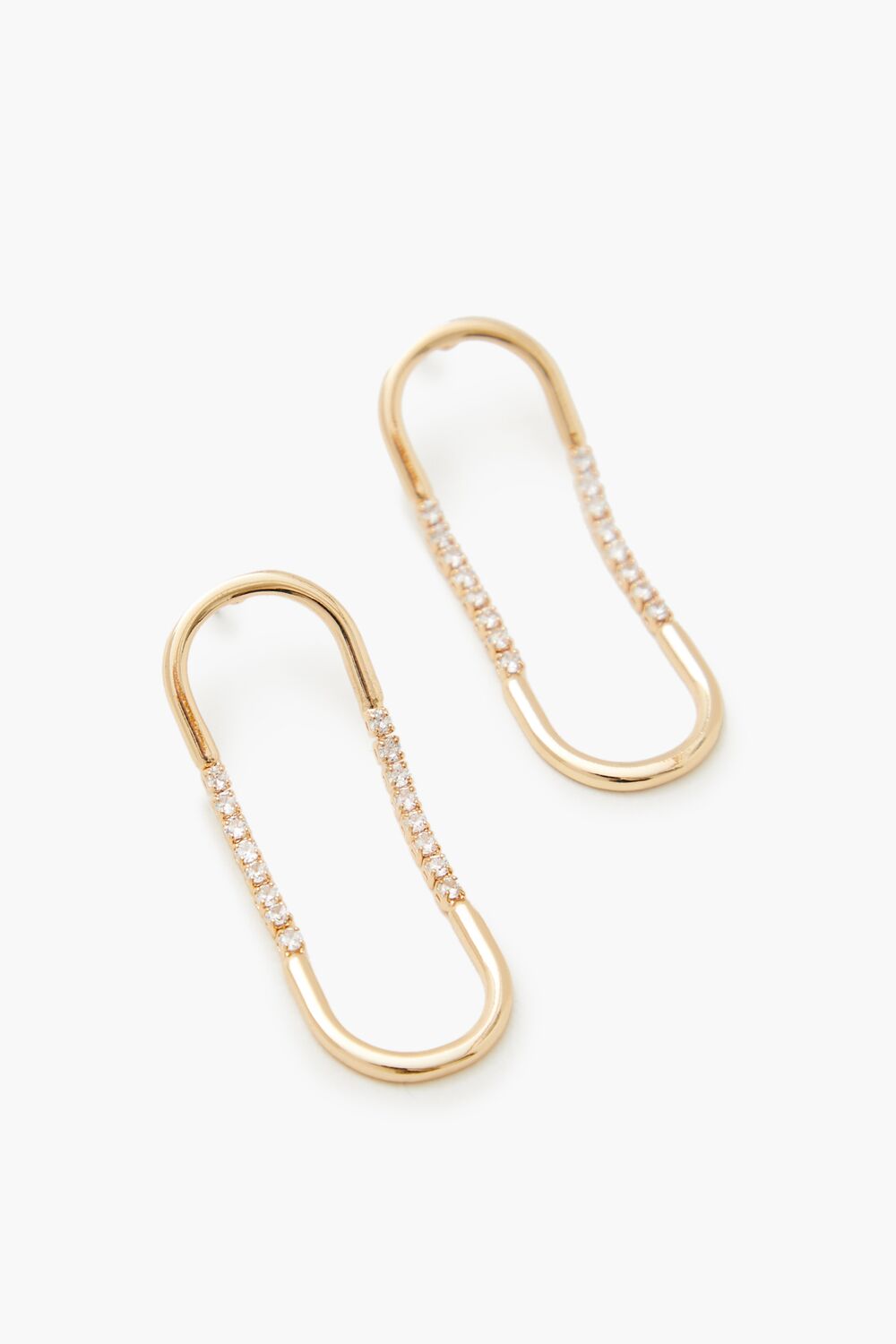 Geo Rhinestone Drop Earrings