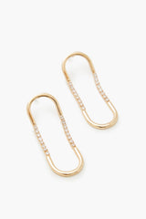 Geo Rhinestone Drop Earrings