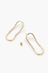 Geo Rhinestone Drop Earrings