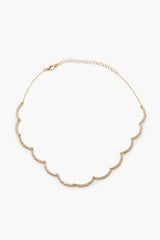 Rhinestone Scalloped Necklace