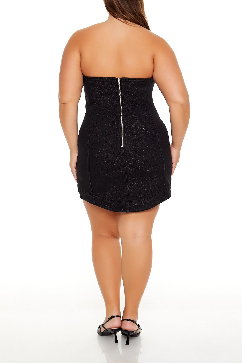 Plus Size Denim Tube Dress