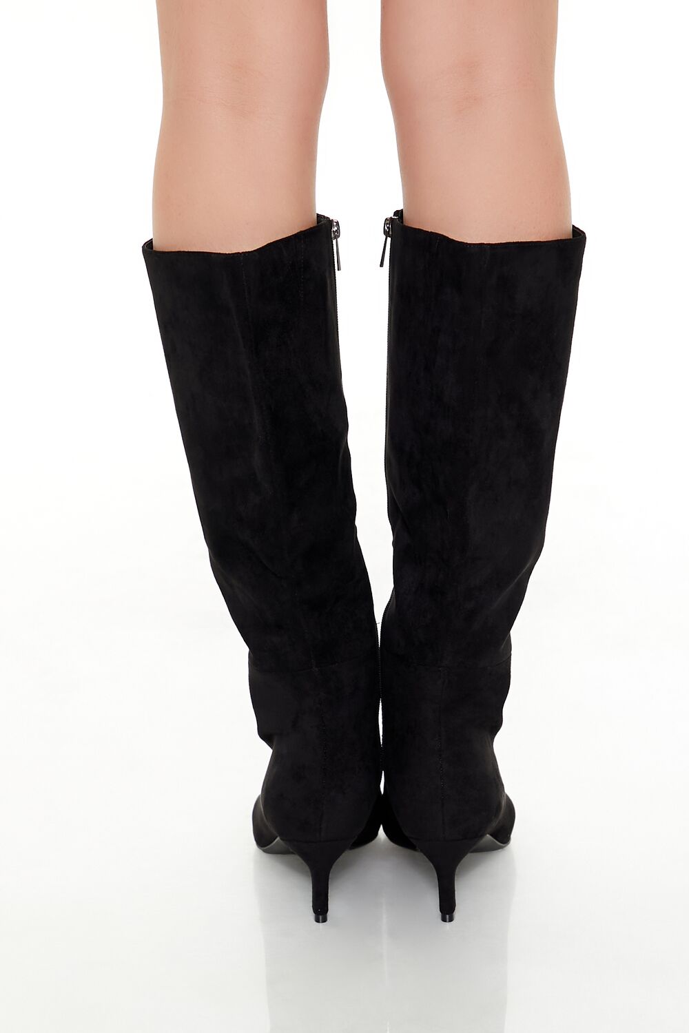 Faux Suede Pointed-Toe Boots