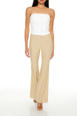 Glitter High-Rise Flare Pants