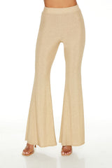 Glitter High-Rise Flare Pants