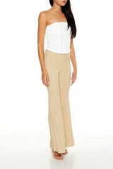 Glitter High-Rise Flare Pants