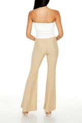 Glitter High-Rise Flare Pants