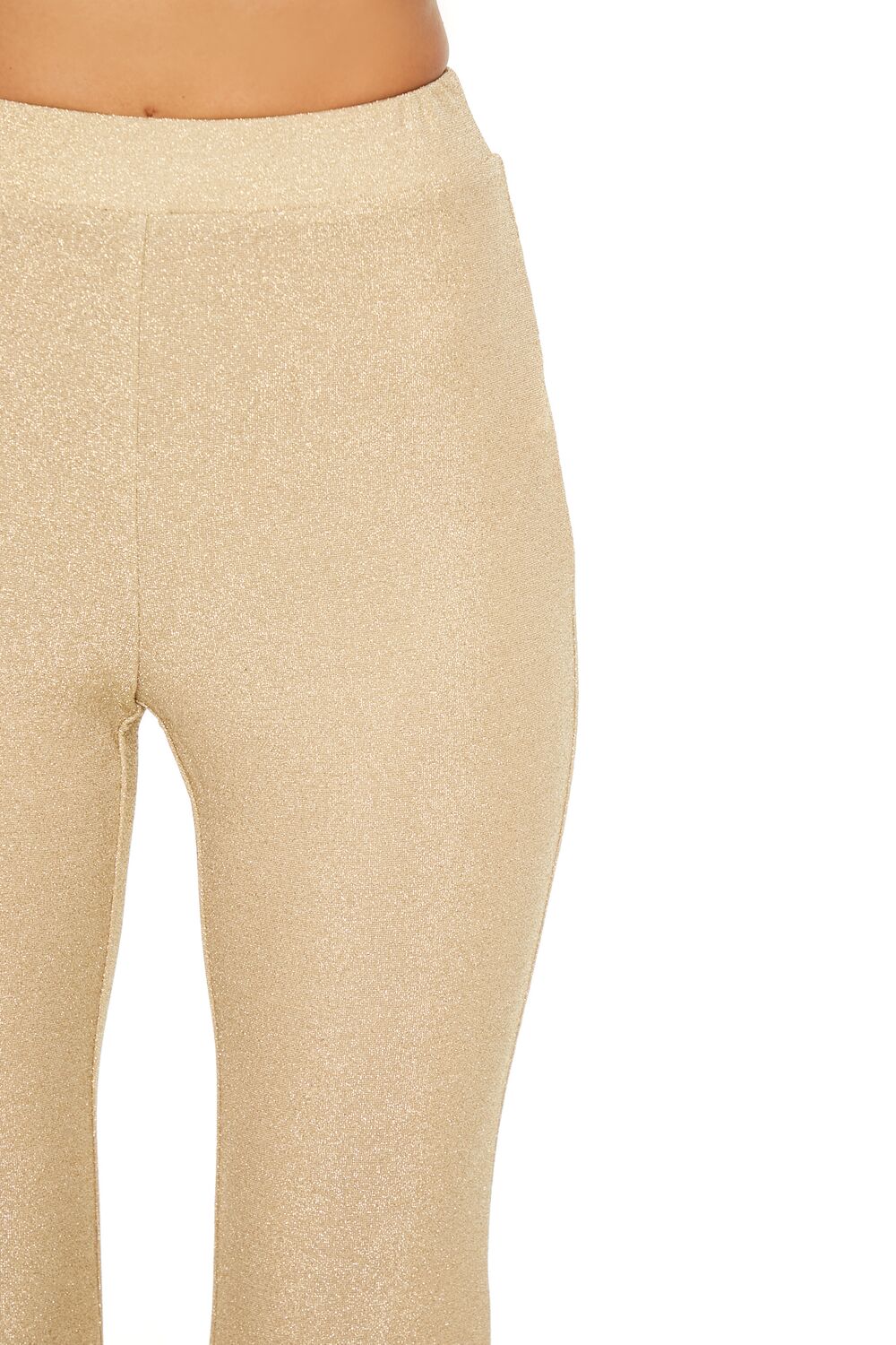 Glitter High-Rise Flare Pants