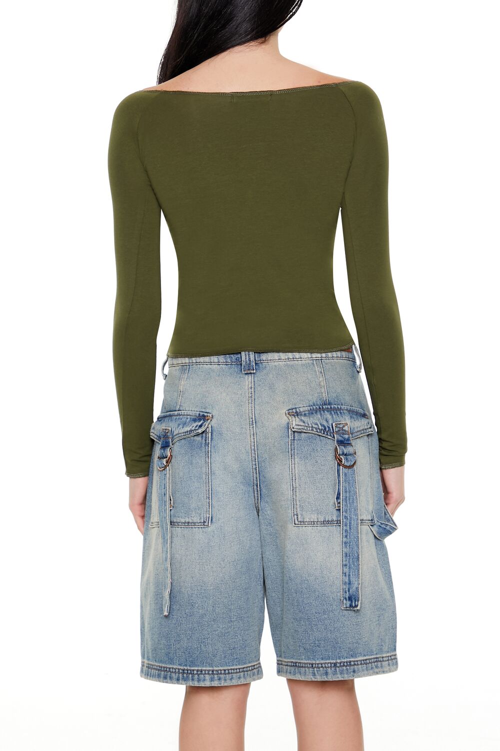 Ruched Boat-Neck Top