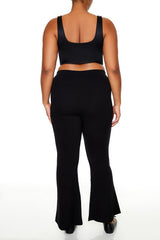 Plus Size Mid-Rise Flare Pants