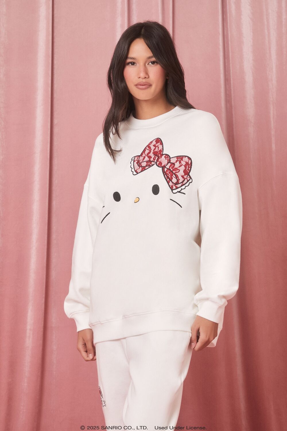 Embroidered Hello Kitty Pullover