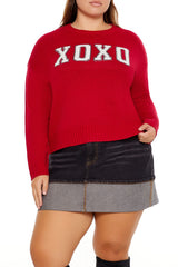 Plus Size XOXO Crew Sweater