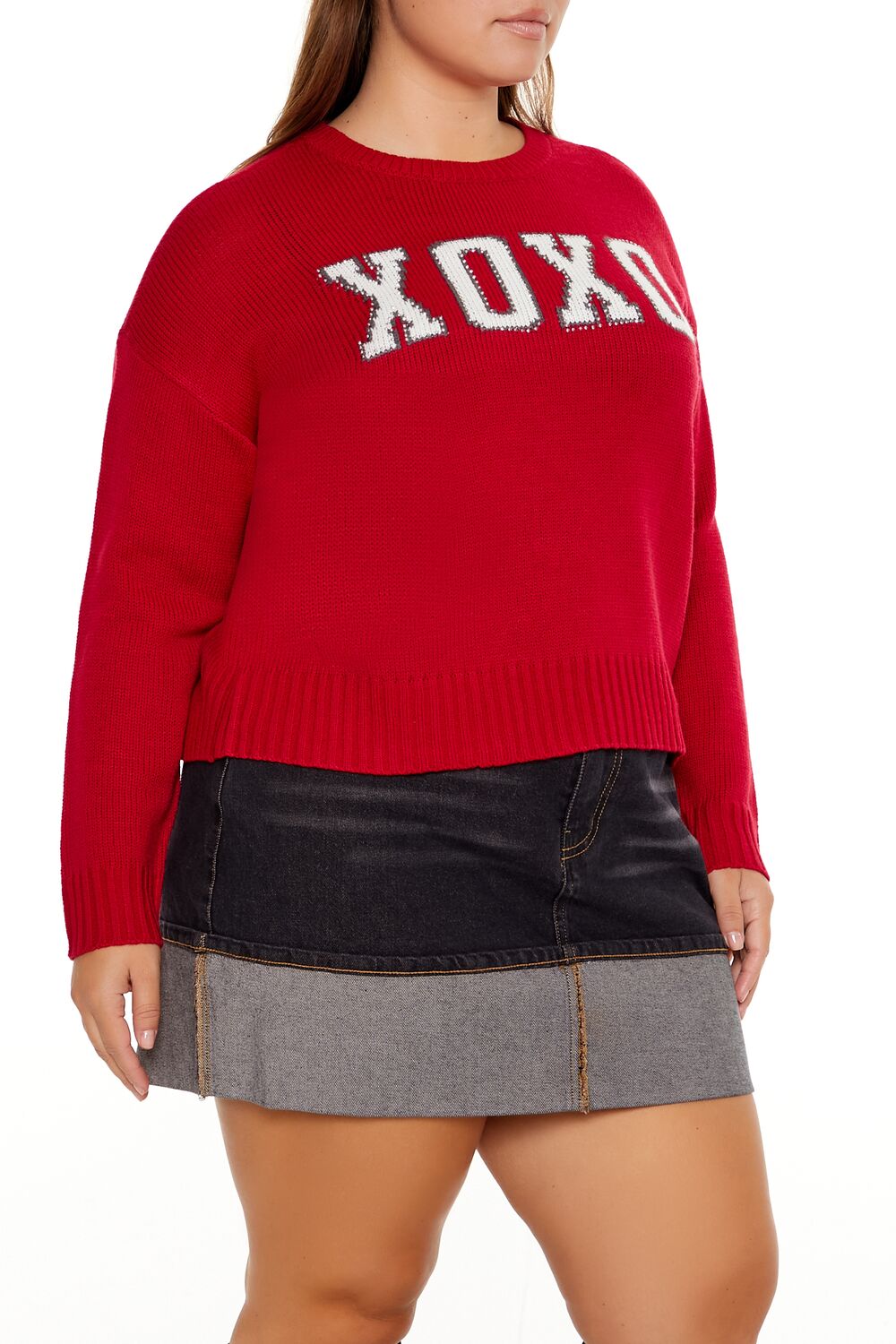 Plus Size XOXO Crew Sweater
