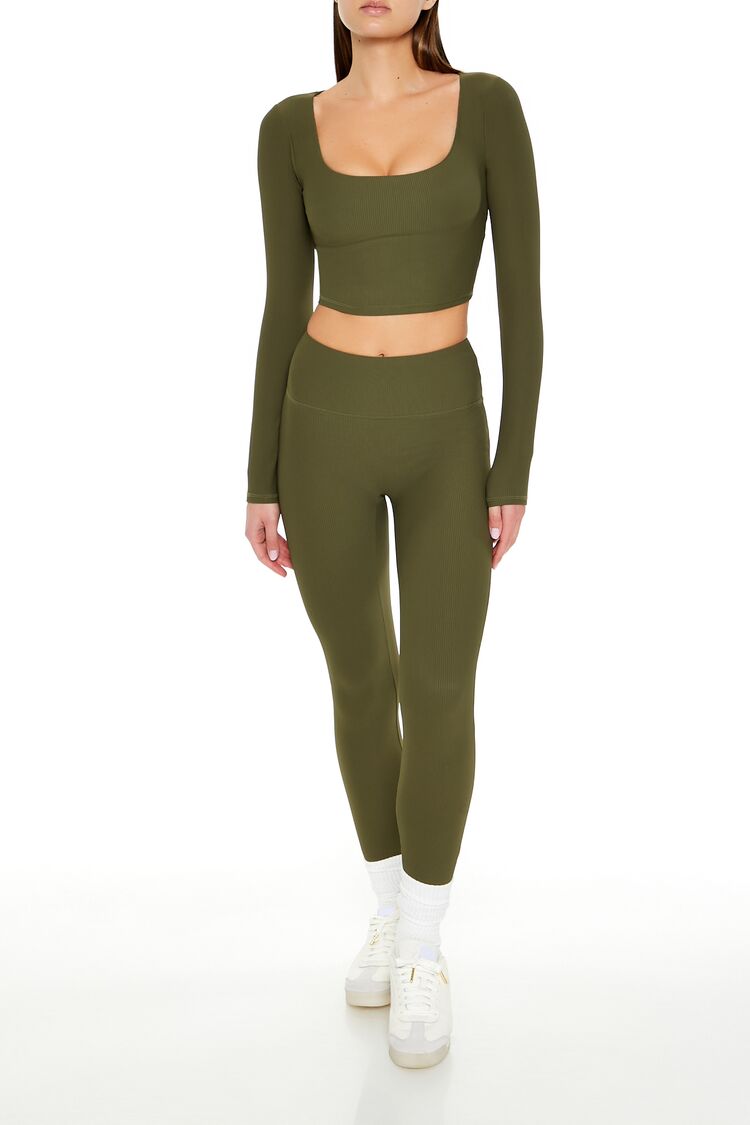 Active Square-Neck Crop Top