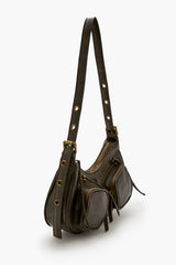 Faux Leather Shoulder Bag