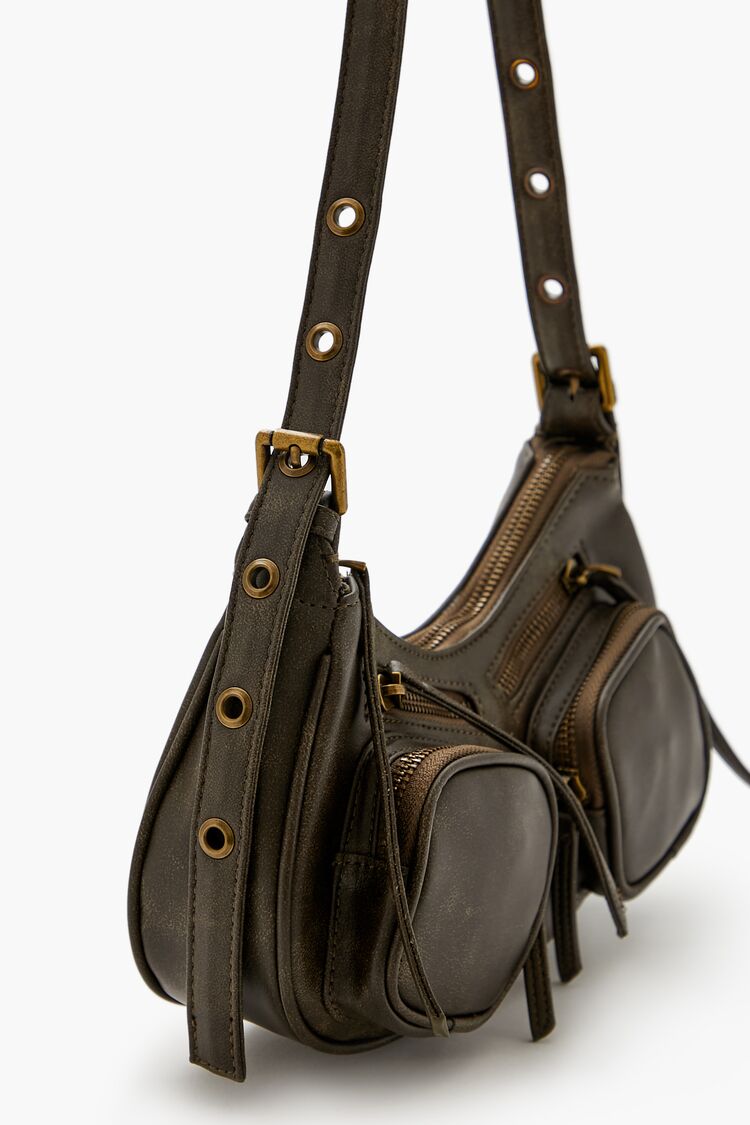 Faux Leather Shoulder Bag