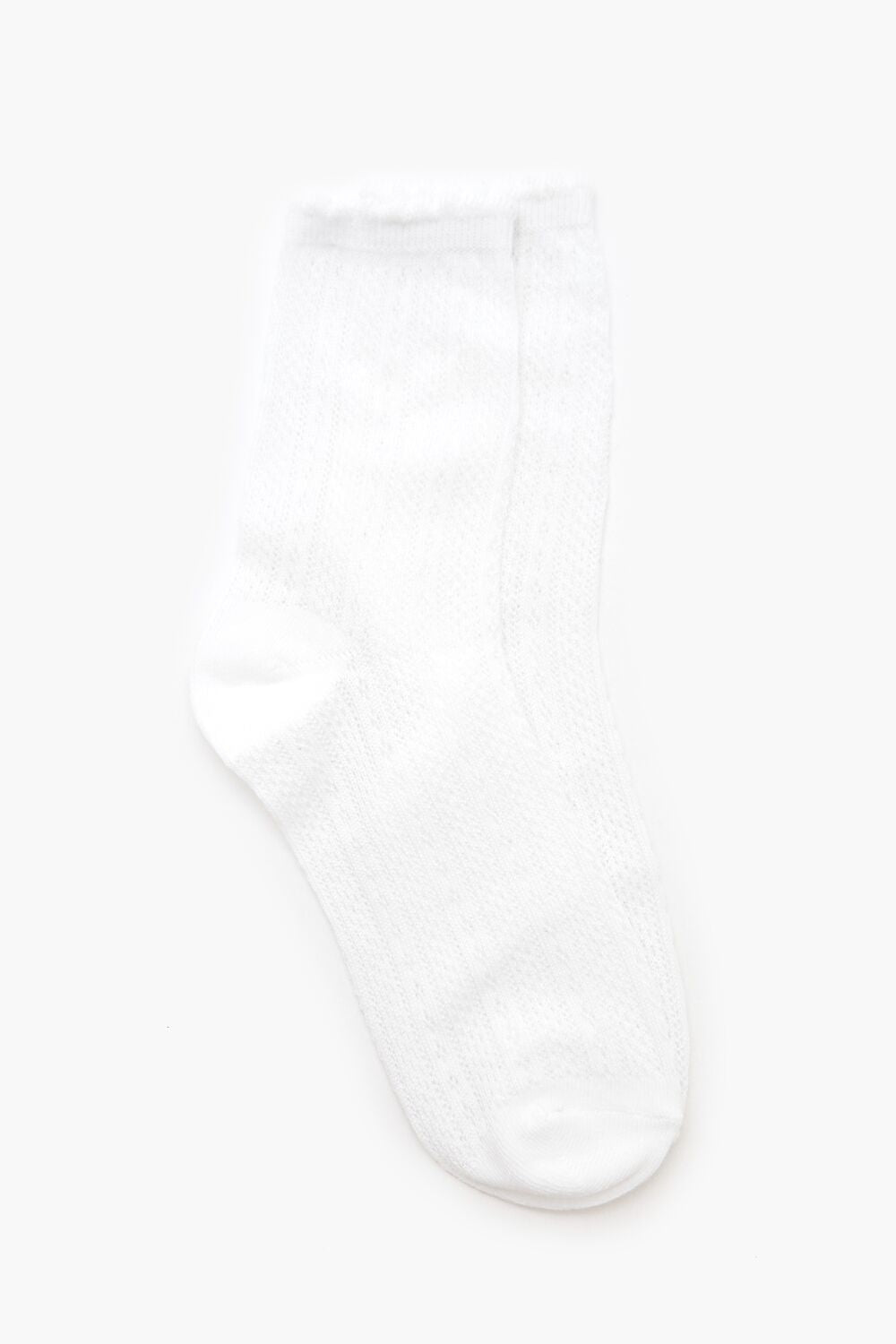 Pointelle Knit Crew Socks