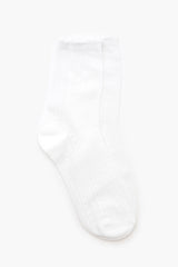 Pointelle Knit Crew Socks