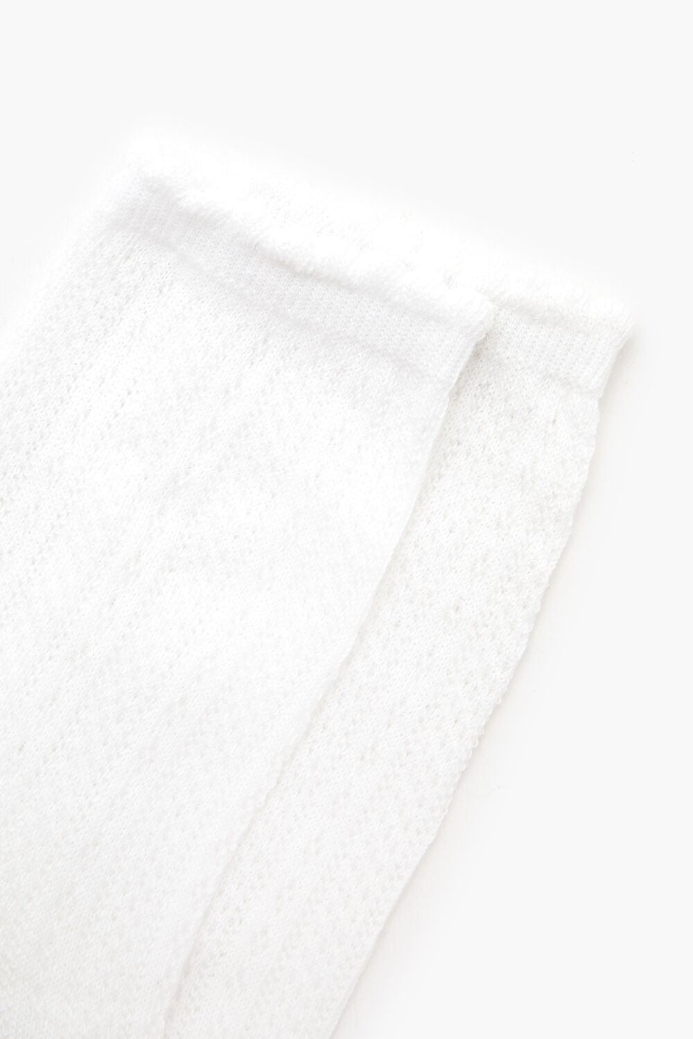 Pointelle Knit Crew Socks