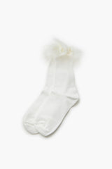 Faux Fur-Trim Crew Socks