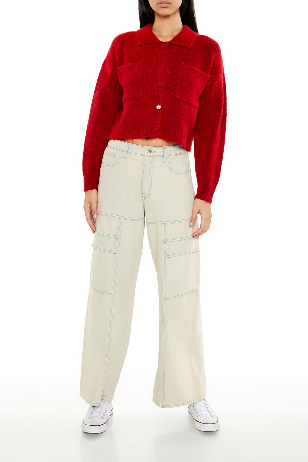 Cropped Cardigan Sweater