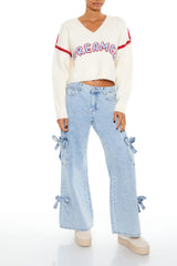 Dreamer Patch Fuzzy Knit Sweater