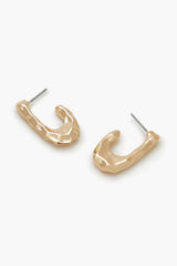 Hammered Geo Drop Earrings