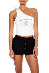 Be Nice To Me Graphic Crop Top