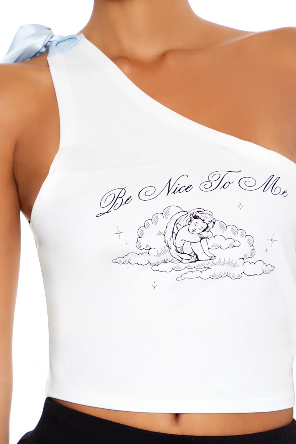 Be Nice To Me Graphic Crop Top